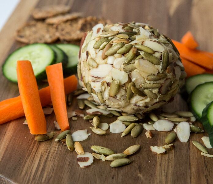 Smoky TomatoAlmond "Cheese" Ball